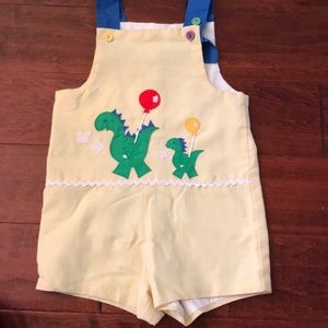 2T dinosaur birthday overall.